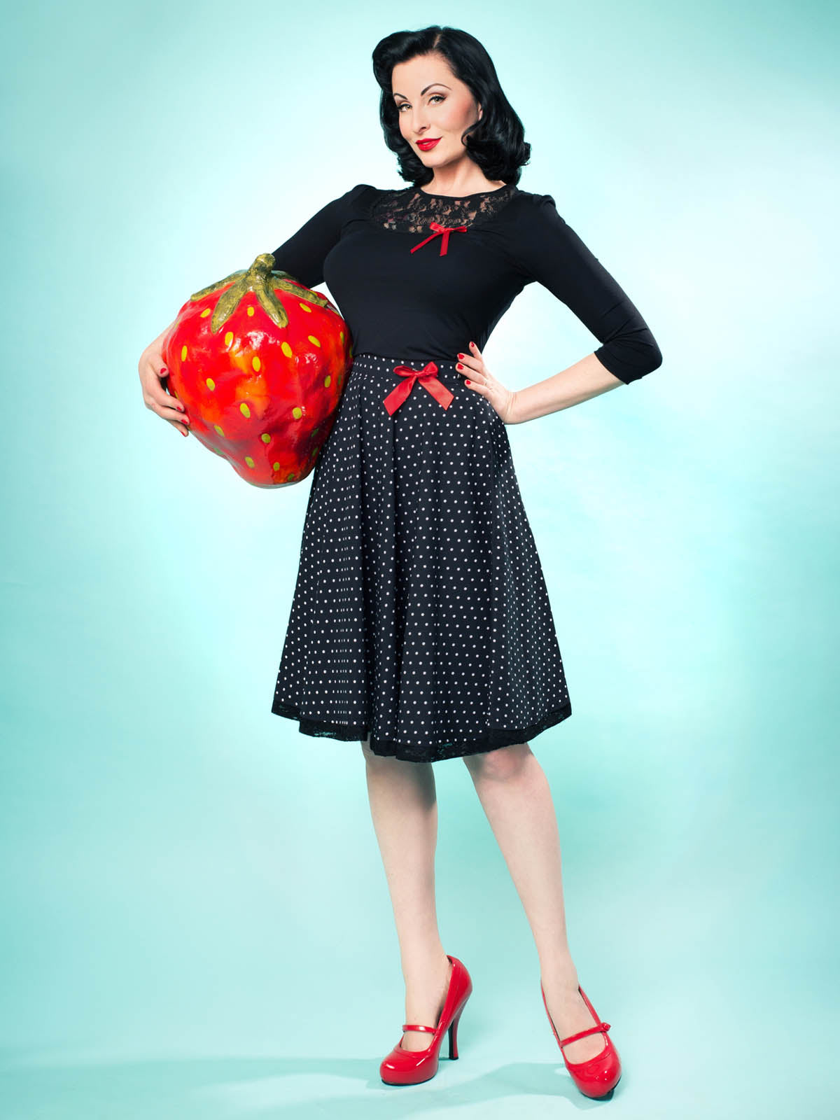 PUSSY DELUXE Patsy Dots Skirt