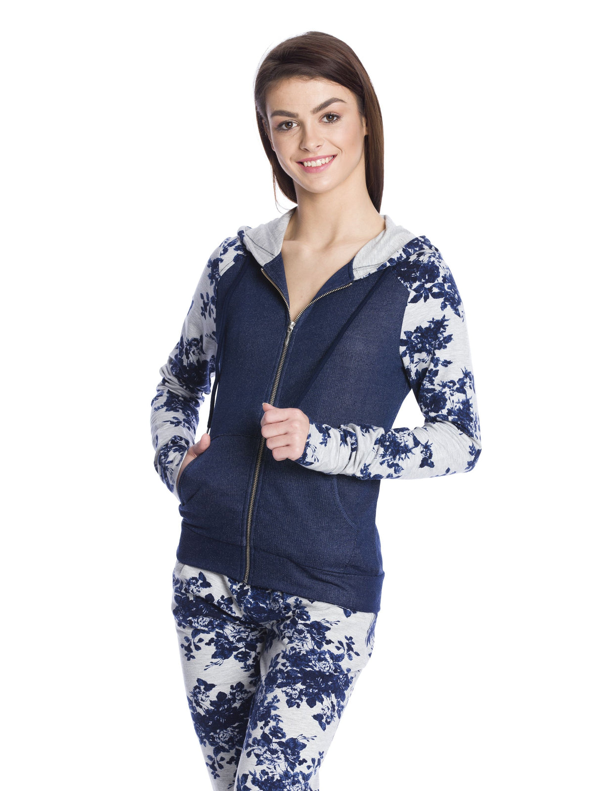 VIVE MARIA Faded Blue Hooded Jacket