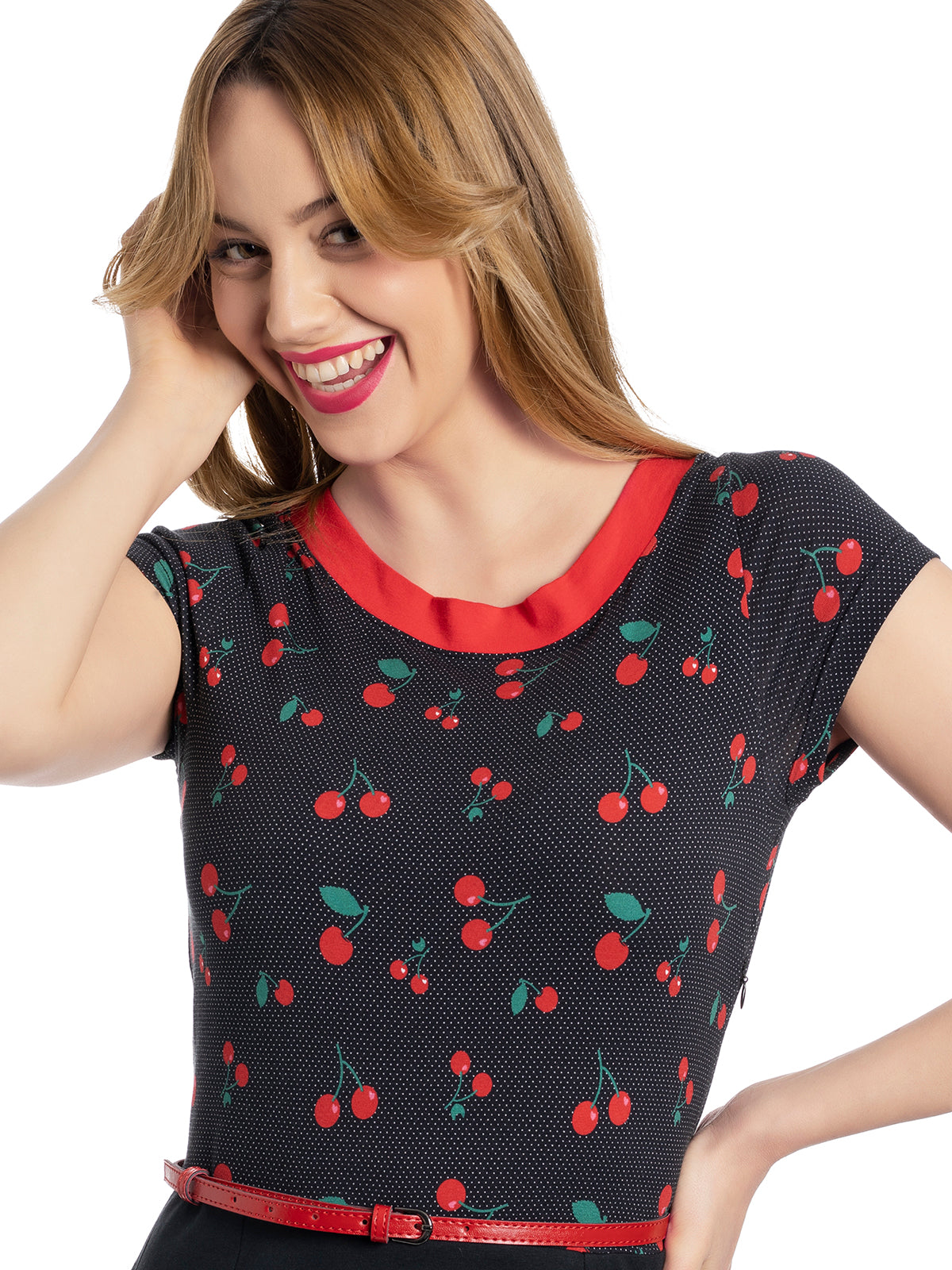 PUSSY DELUXE Cherry Dots Etui Kleid