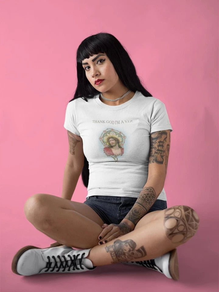 VIVE MARIA Thank God T-Shirt white
