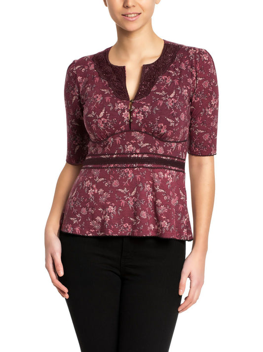VIVE MARIA Fleurs Rouges Blouse