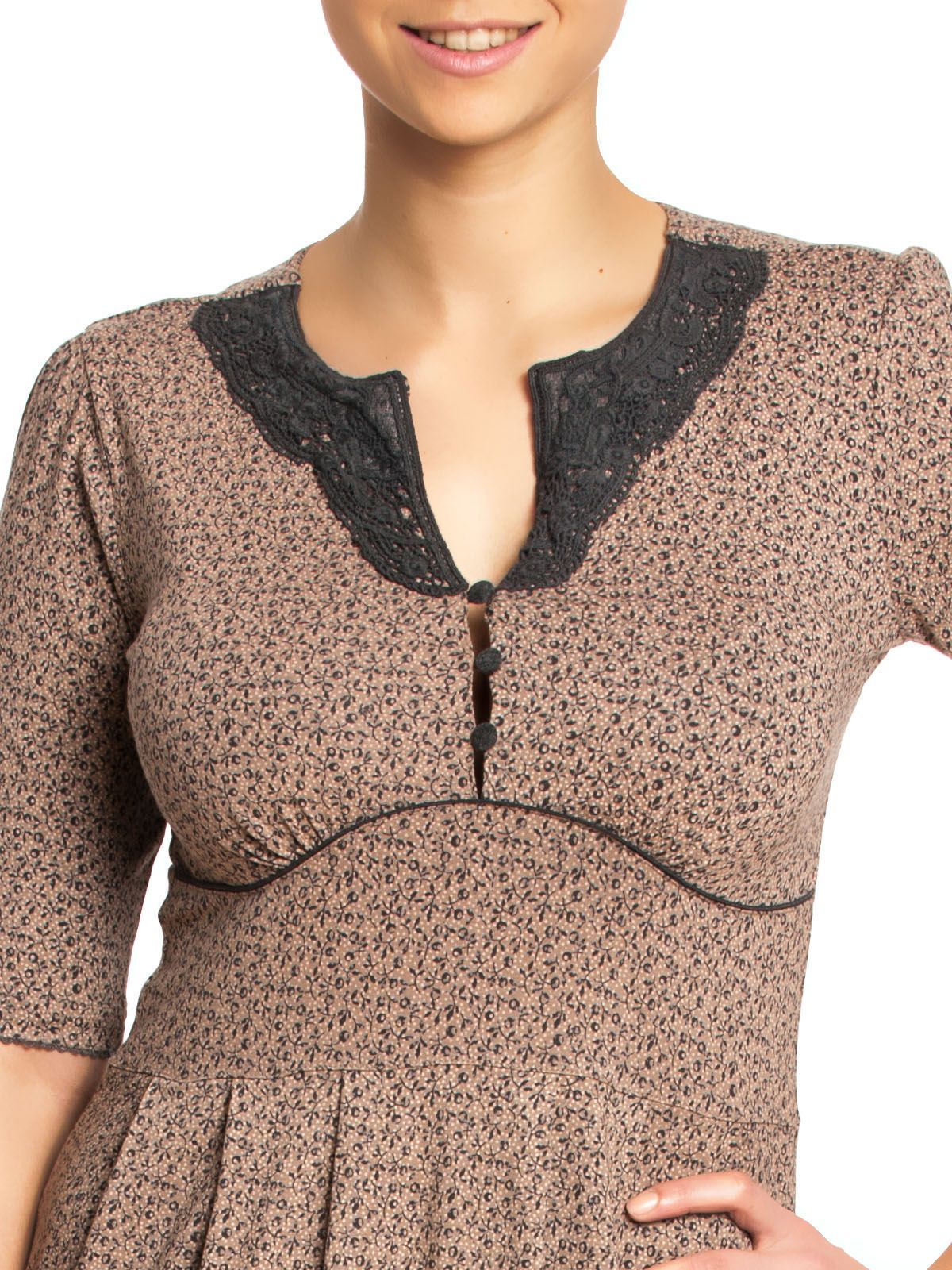 VIVE MARIA Brown Sugar Flower Dress