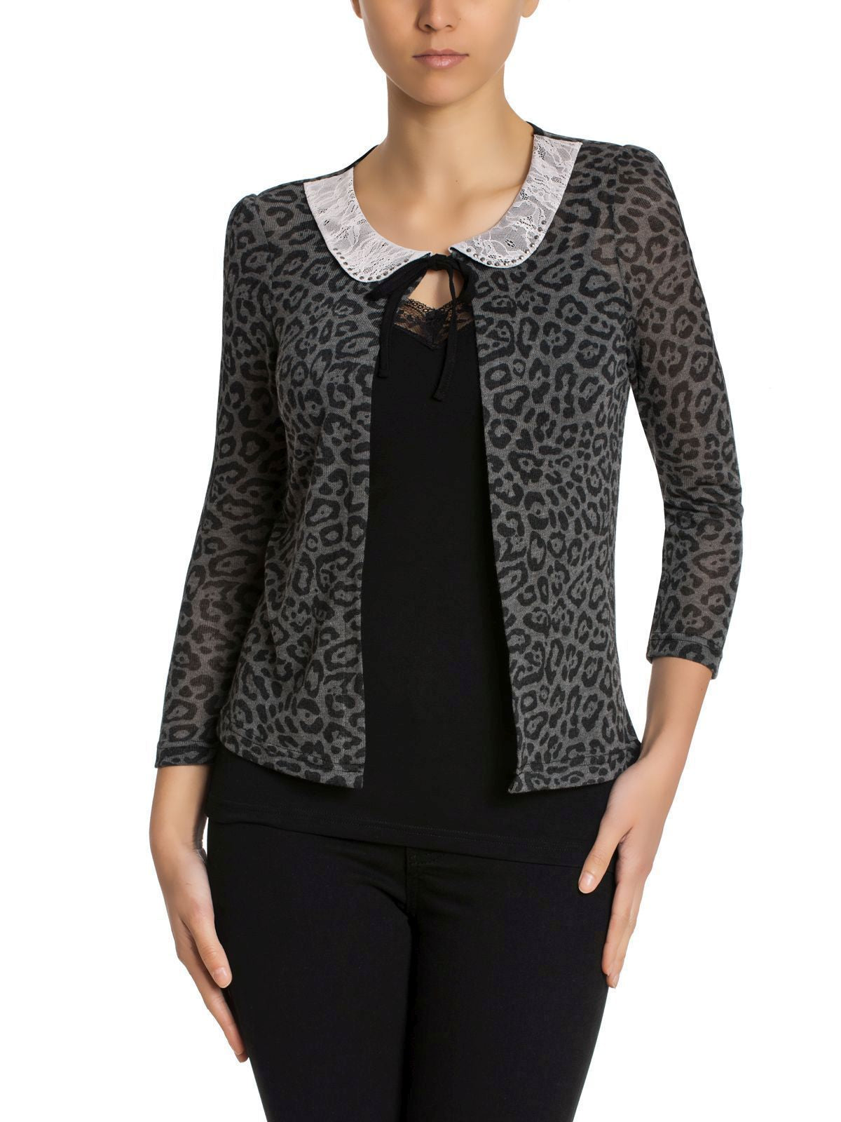 VIVE MARIA Soft Grey Leo Cardigan
