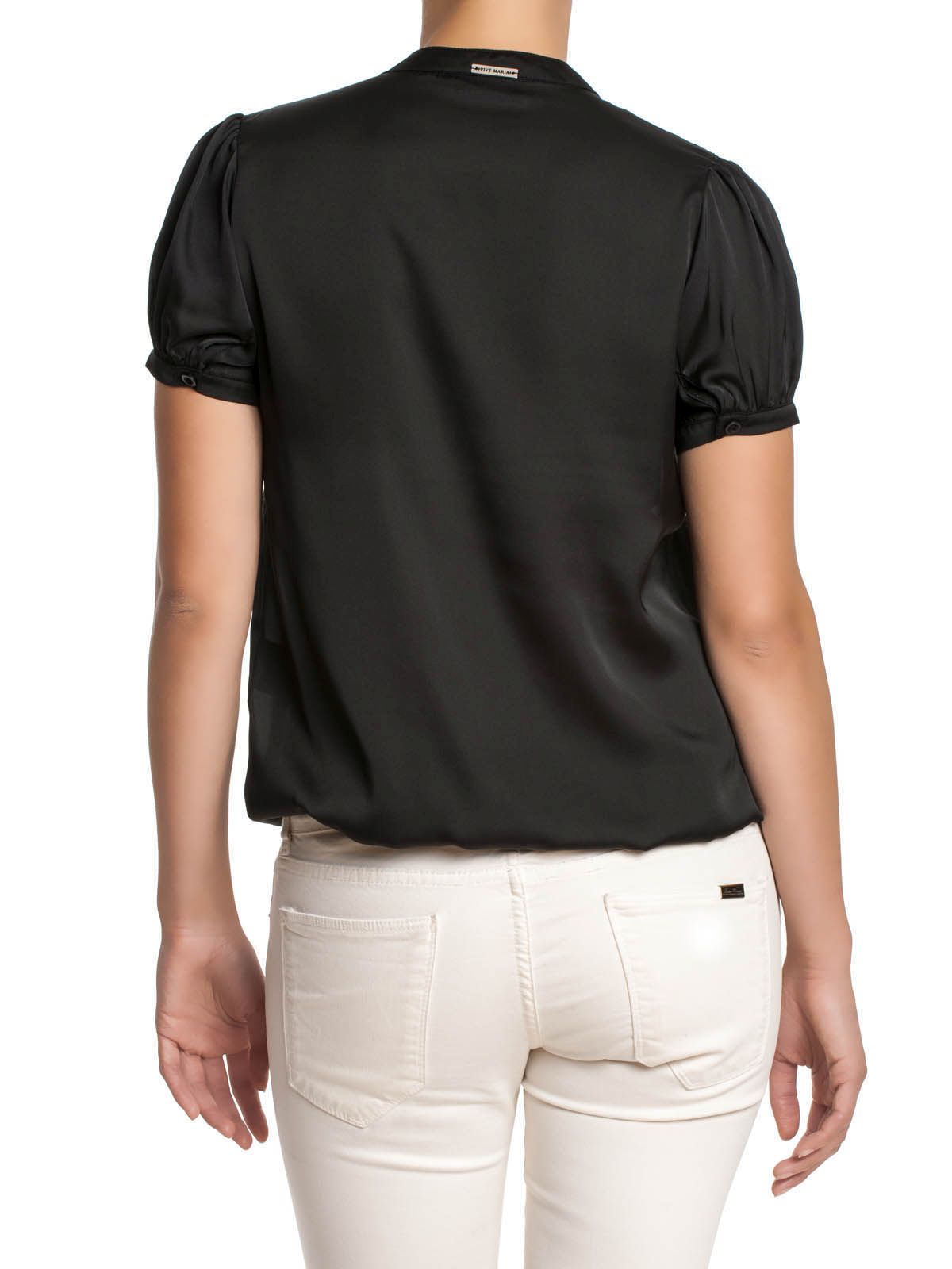 VIVE MARIA Black Satin Blouse