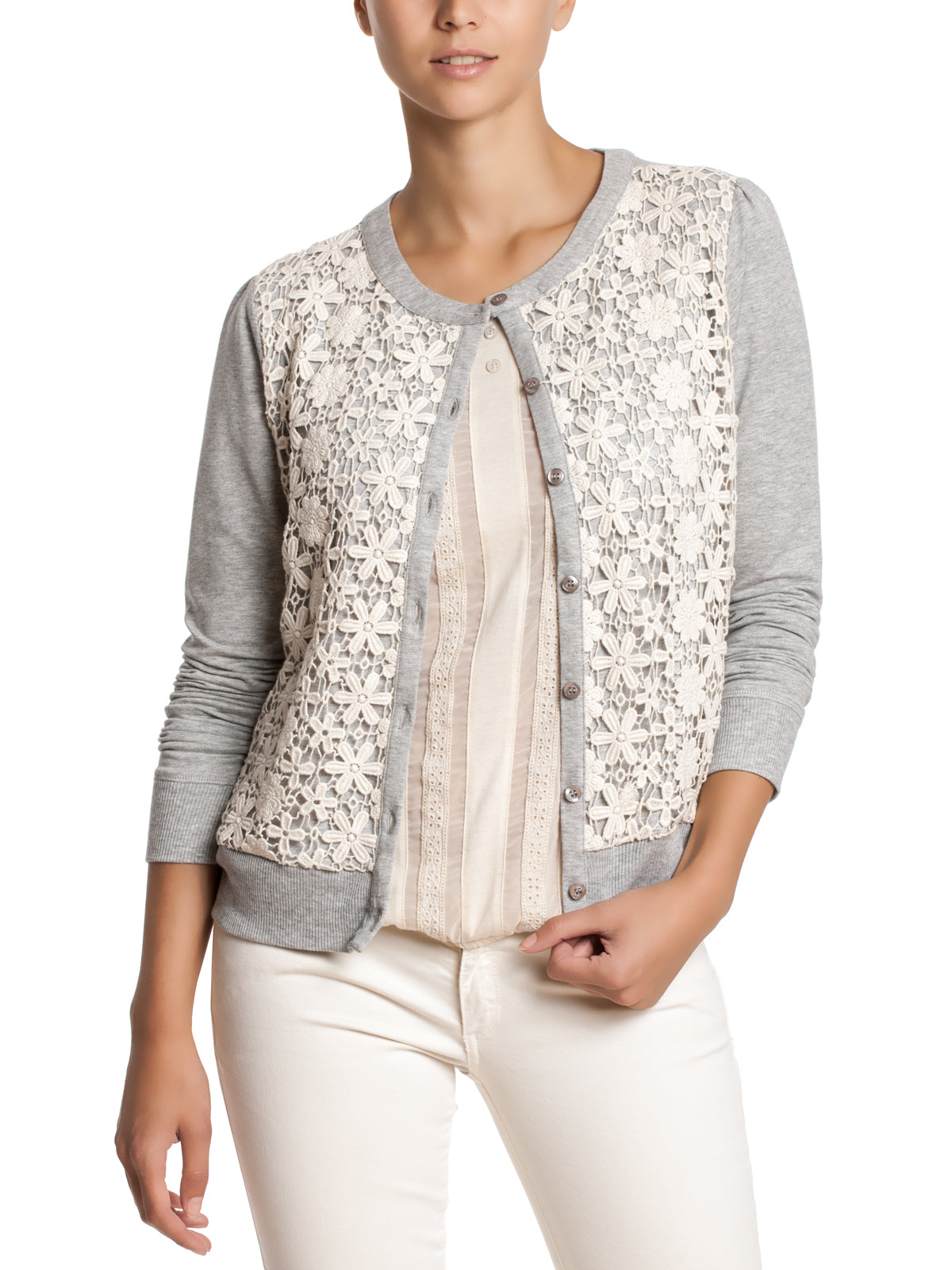 VIVE MARIA Lace Cardigan grey