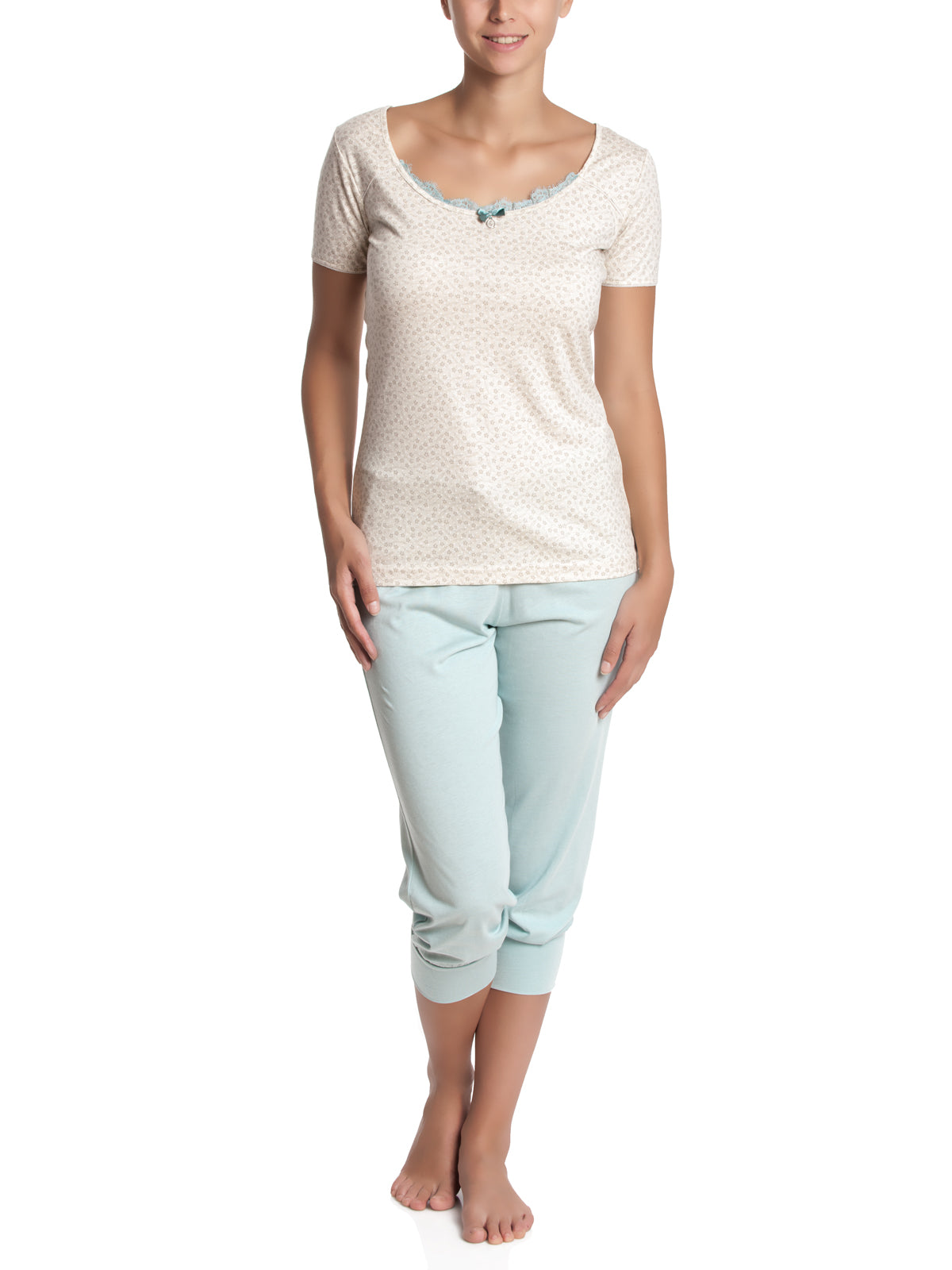 VIVE MARIA Mint and Cream Flower Pyjama