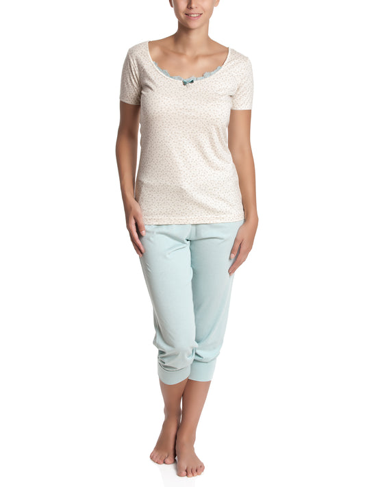 VIVE MARIA Mint and Cream Flower Pyjama