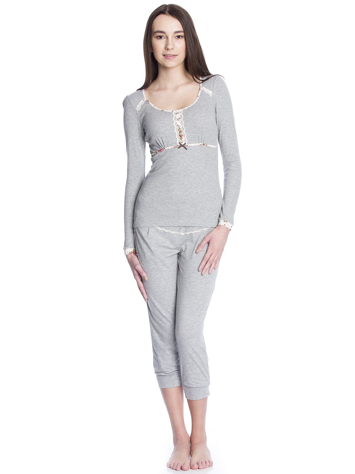 Vive Maria Cottage Flower Pyjama grey
