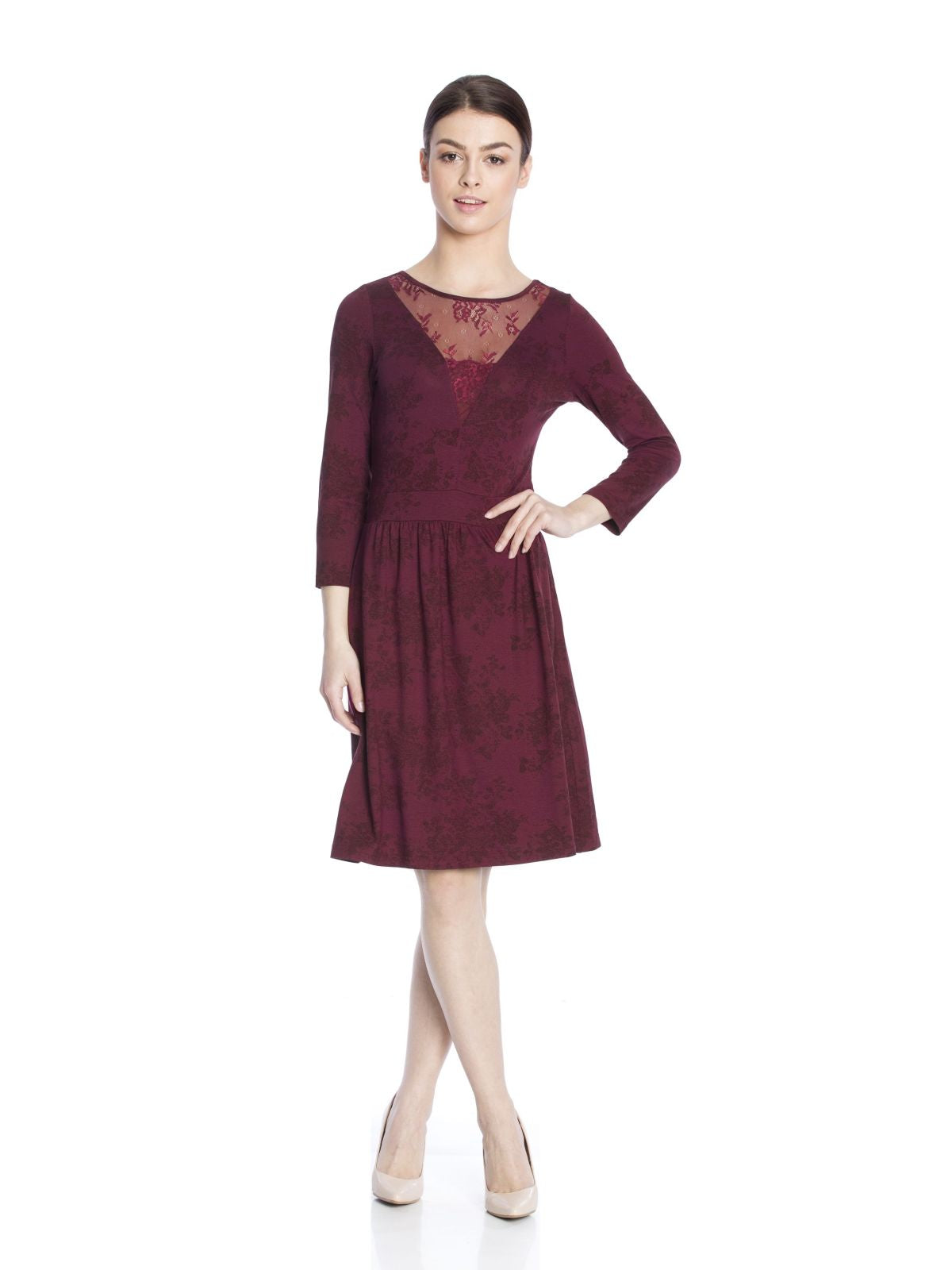 VIVE MARIA Red Roses Lace Dress