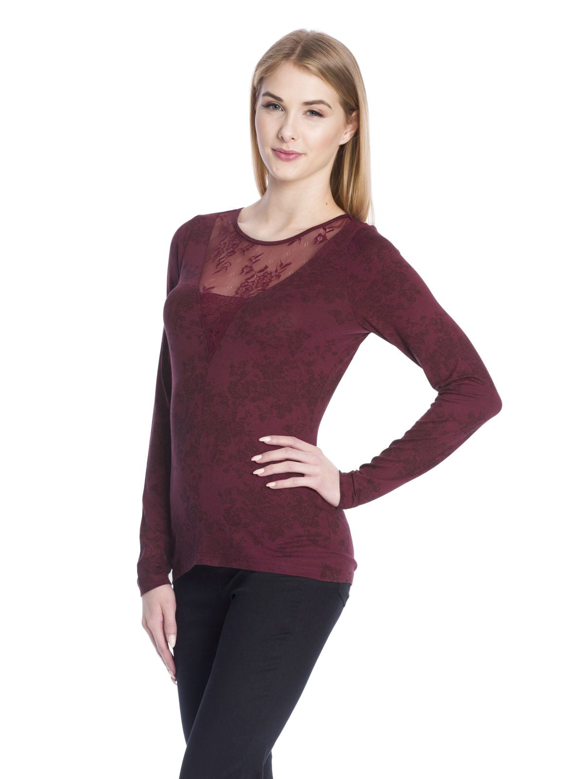 VIVE MARIA Red Roses Lace Longsleeve