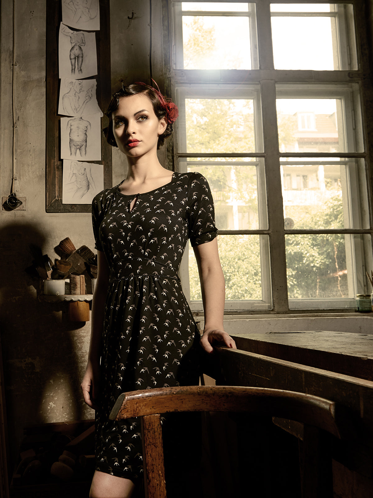 VIVE MARIA Little Swallows Dress Kurzarm