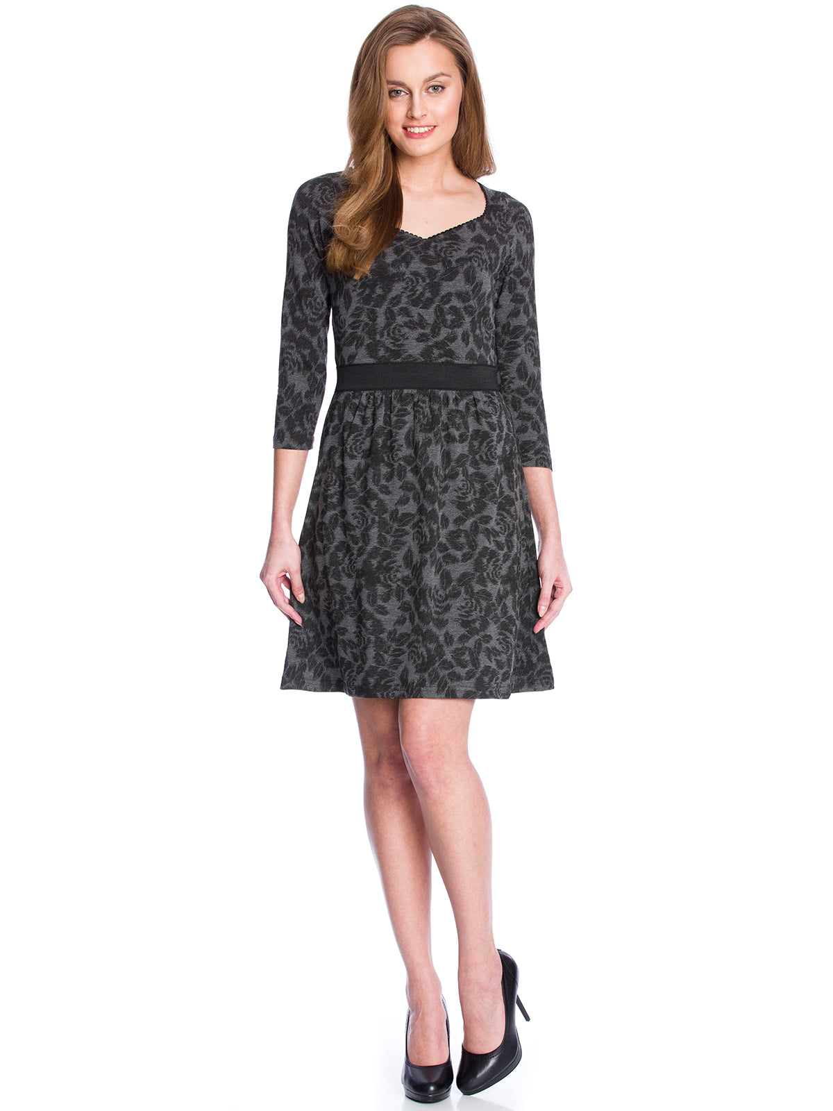 VIVE MARIA Black Flowers Dress