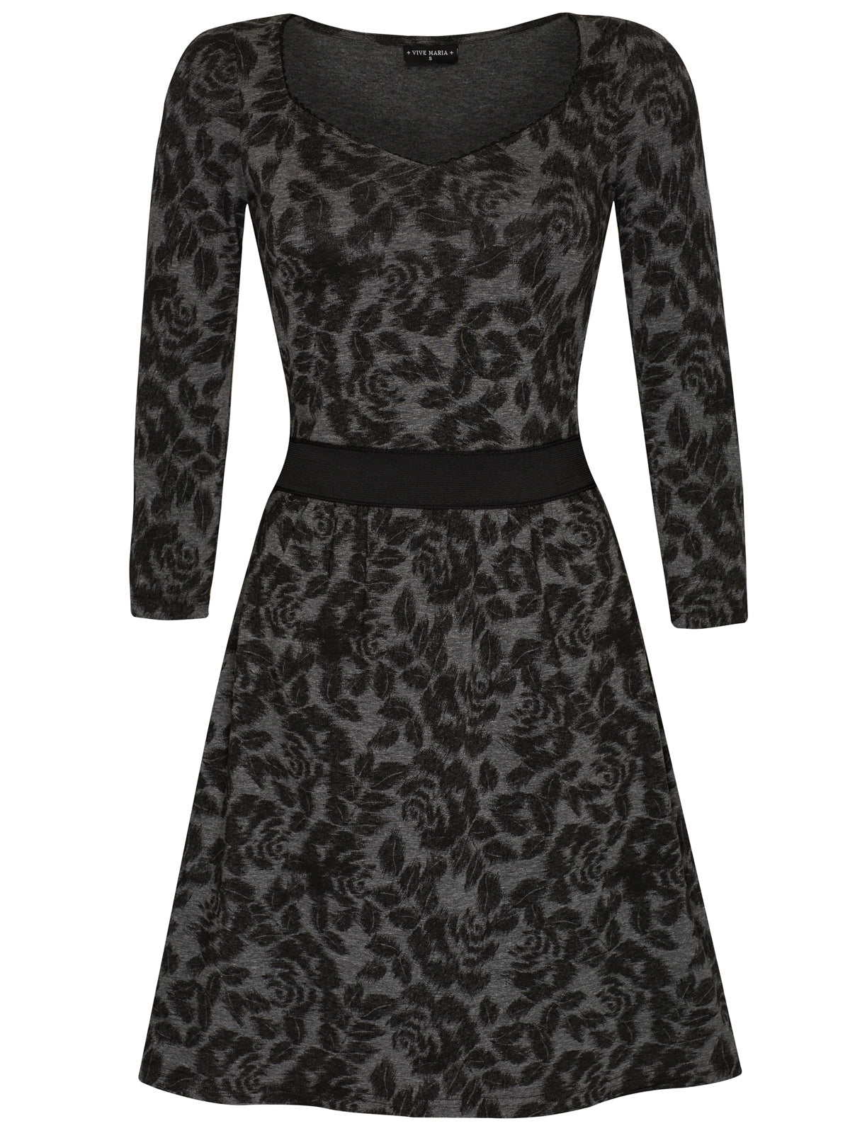 VIVE MARIA Black Flowers Dress