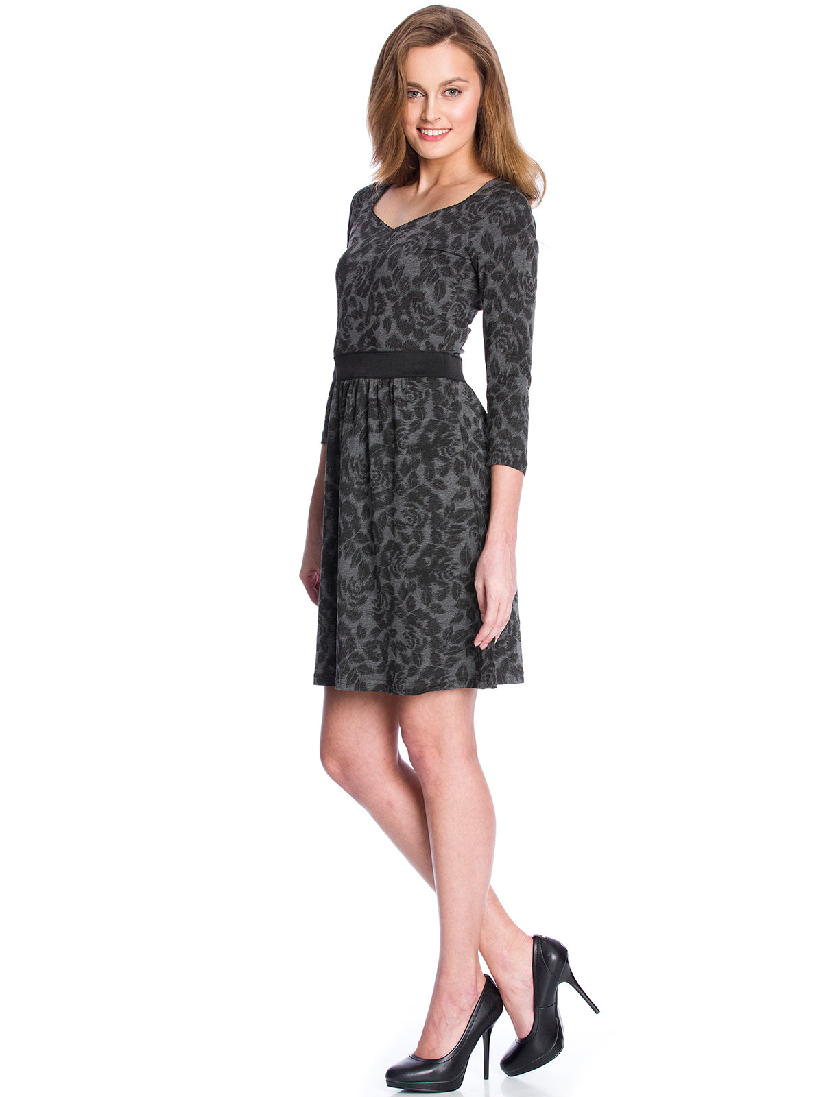 VIVE MARIA Black Flowers Dress