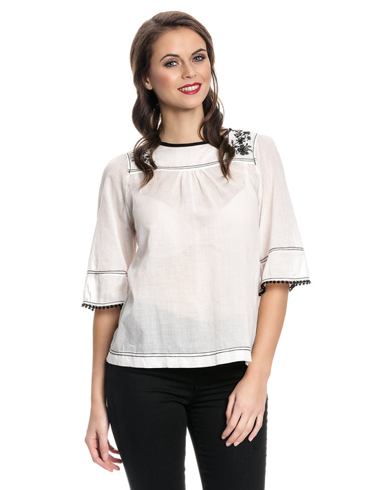 VIVE MARIA Folk Capri Blouse