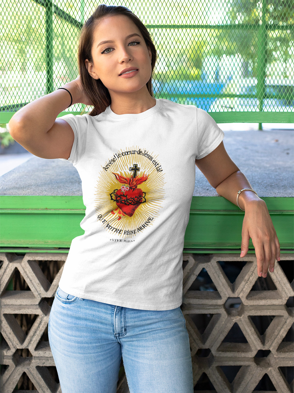 VIVE MARIA Burning Heart T-Shirt white