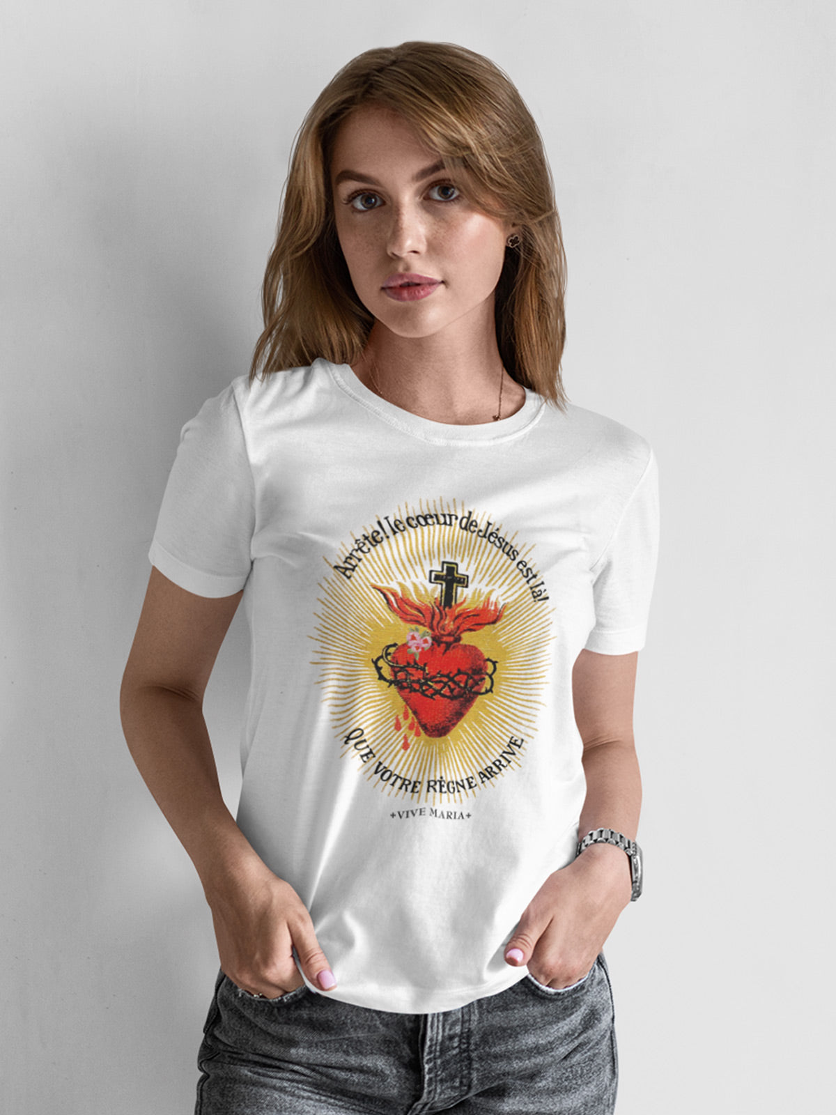 VIVE MARIA Burning Heart T-Shirt white