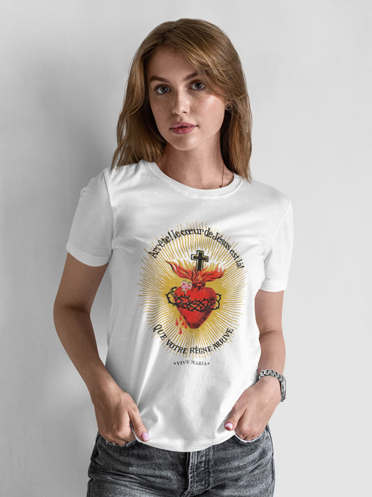 VIVE MARIA Burning Heart T-Shirt white