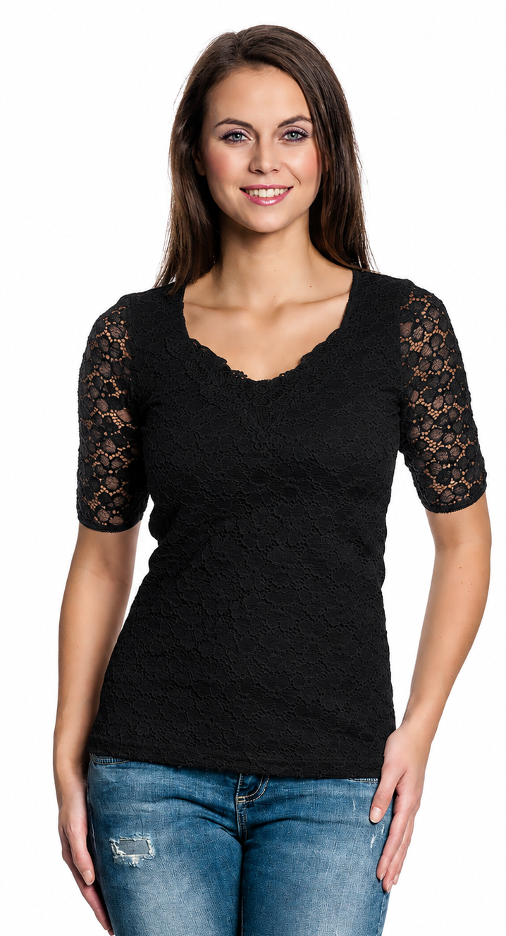 VIVE MARIA Romantic Lace Shirt black