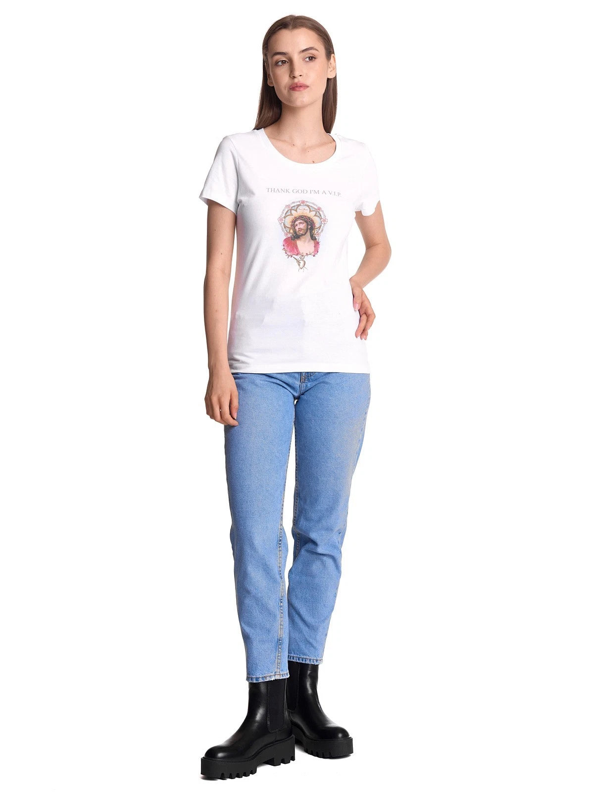 VIVE MARIA Thank God T-Shirt white