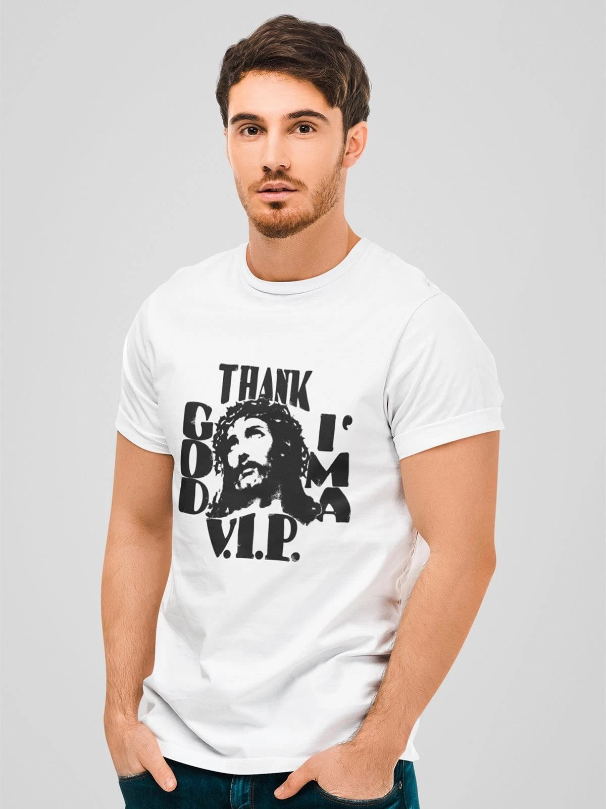 VIVE MARIA Thank God T-Shirt men white