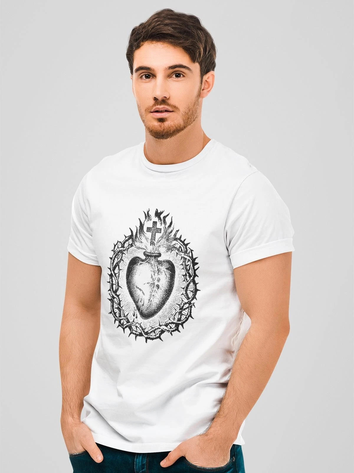 VIVE MARIA Holy Heart T-Shirt men white