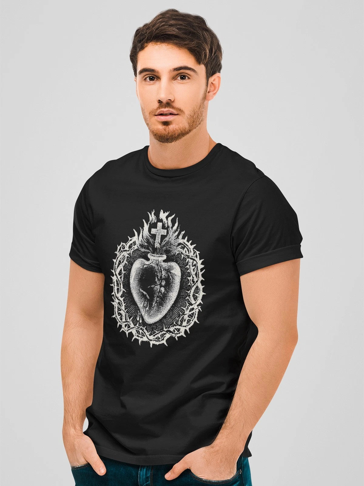 VIVE MARIA Holy Heart T-Shirt men black