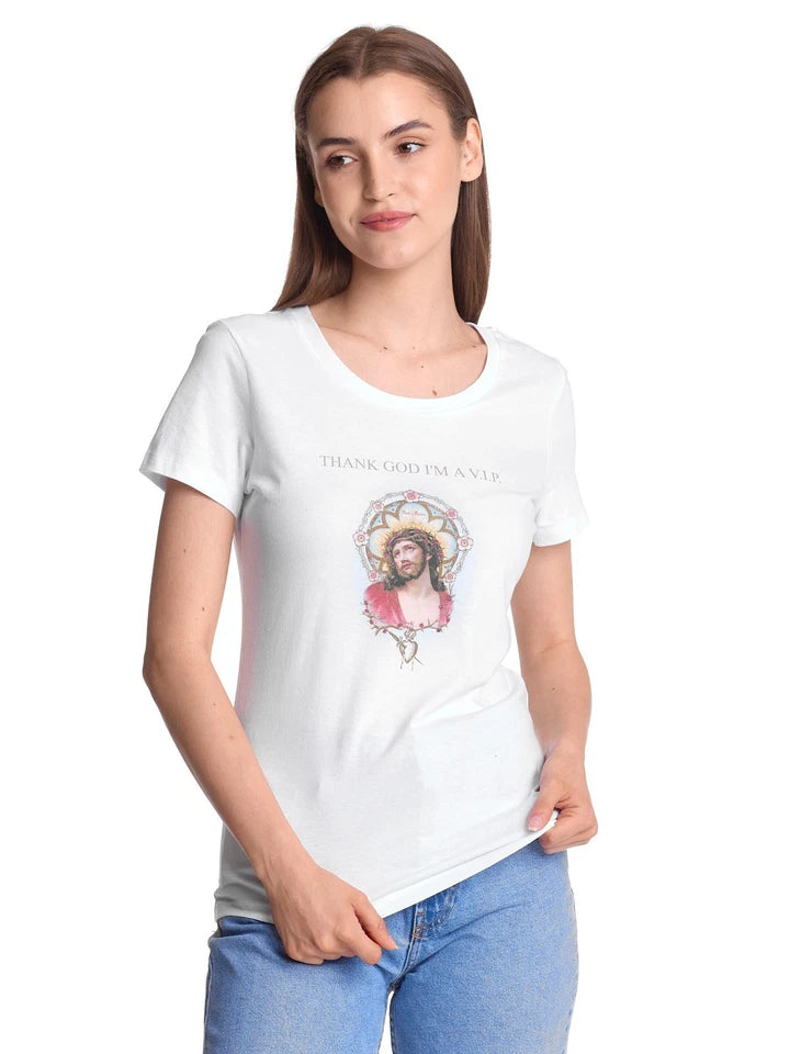 VIVE MARIA Thank God T-Shirt white