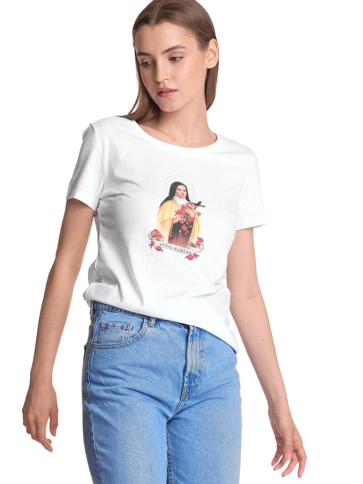 VIVE MARIA Holy Therese T-Shirt white