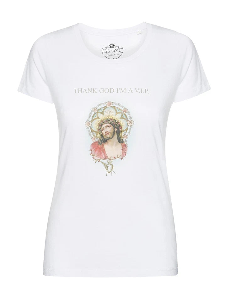 VIVE MARIA Thank God T-Shirt white